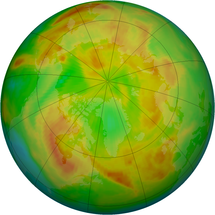 Arctic ozone map for 01 June 1998